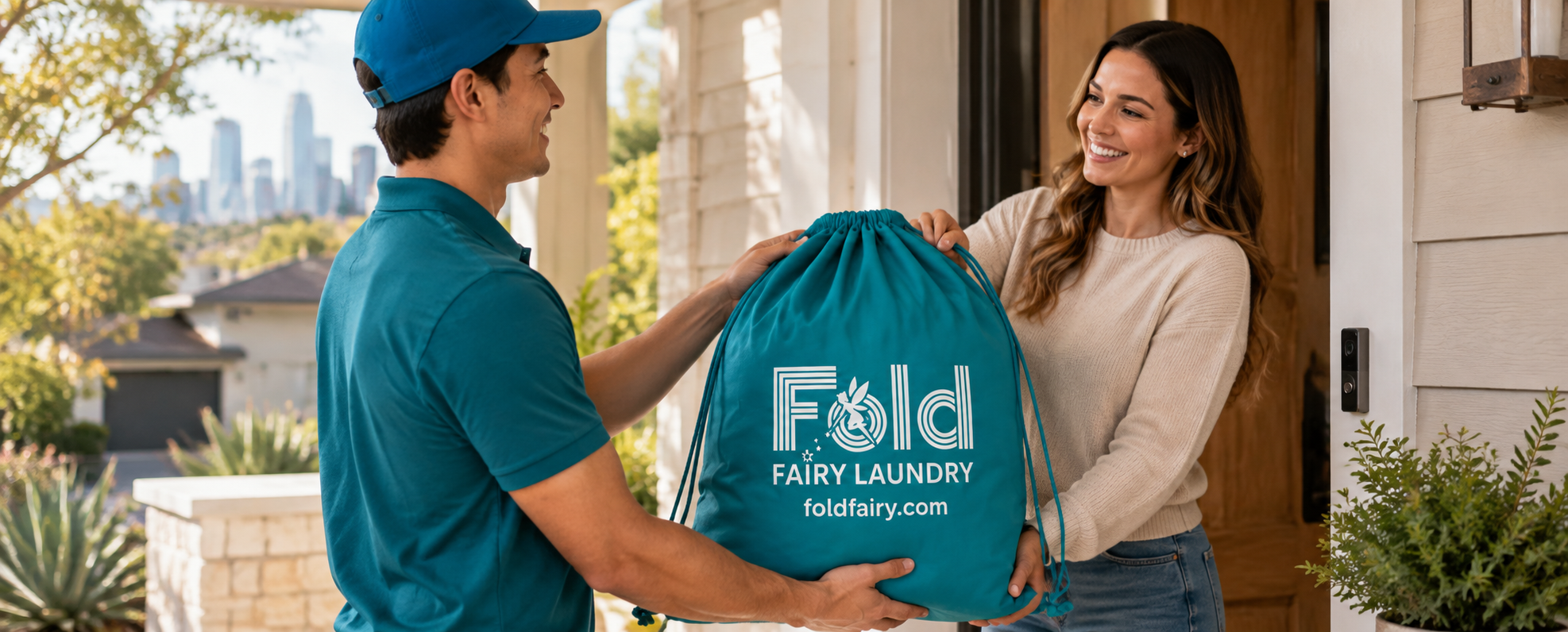Fold Fairy laundry pickup and delivery at an Austin home